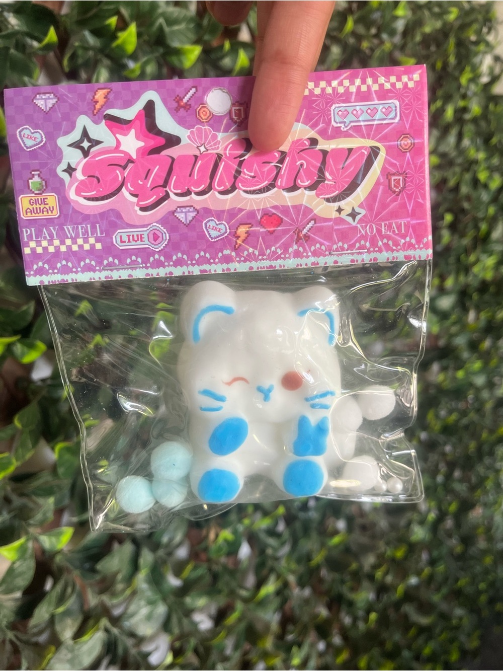Squishy Blue & White Cat Squishy